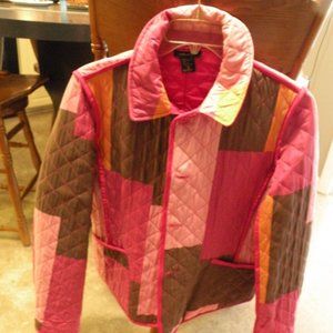 ANNE CARSON M PINK QUILTED REVERSIBLE JACKET  LOVELY